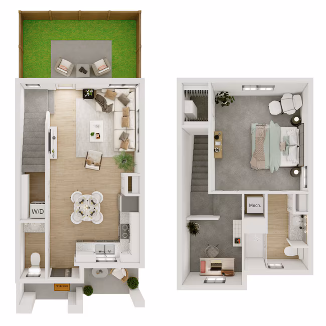 1 Bed • 1 Bath 029 floor plan